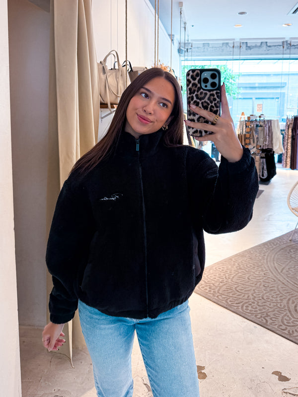 Tamsin Teddy Jacket Black