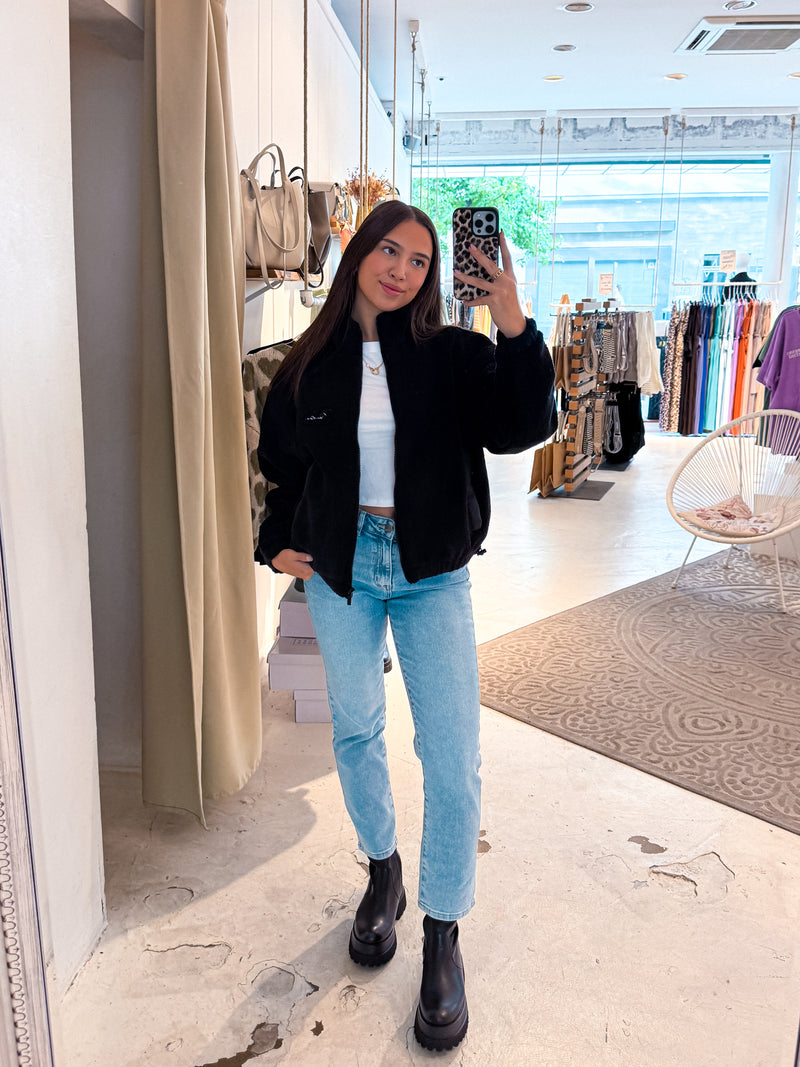 Tamsin Teddy Jacket Black