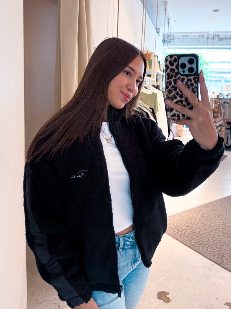 Tamsin Teddy Jacket Black