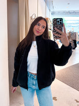 Tamsin Teddy Jacket Black