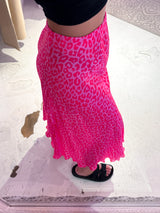 Silky Rock mit Leomuster Pink Rot