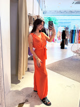 Plissee Jumpsuit Peach