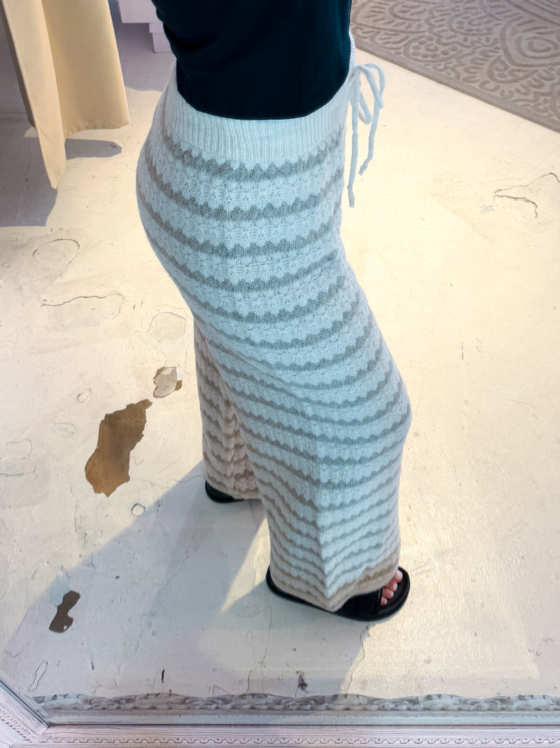 Strickhose mit Muster Taupe