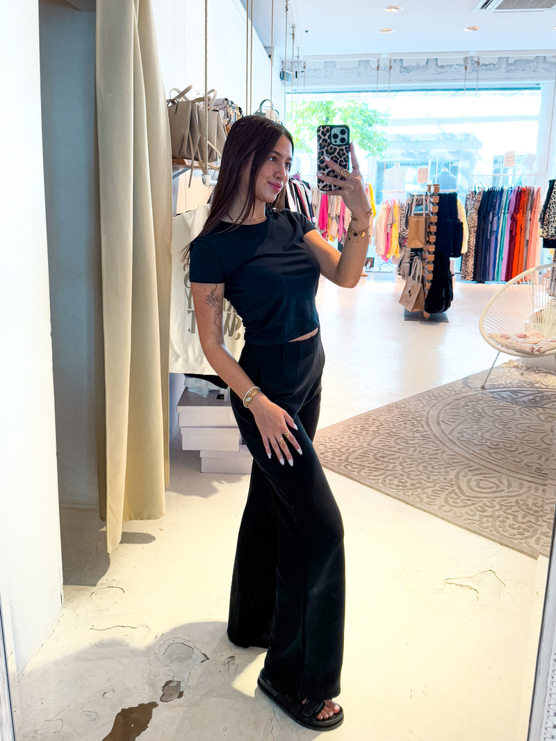 Stoffhose Schwarz