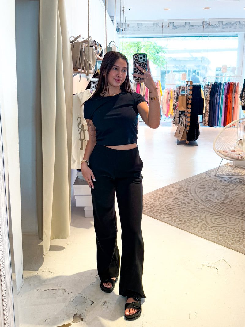 Stoffhose Schwarz