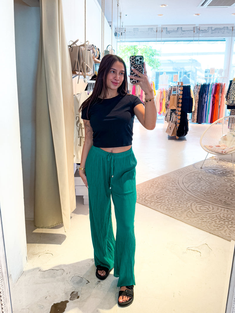 Basic Stoffhose Grün