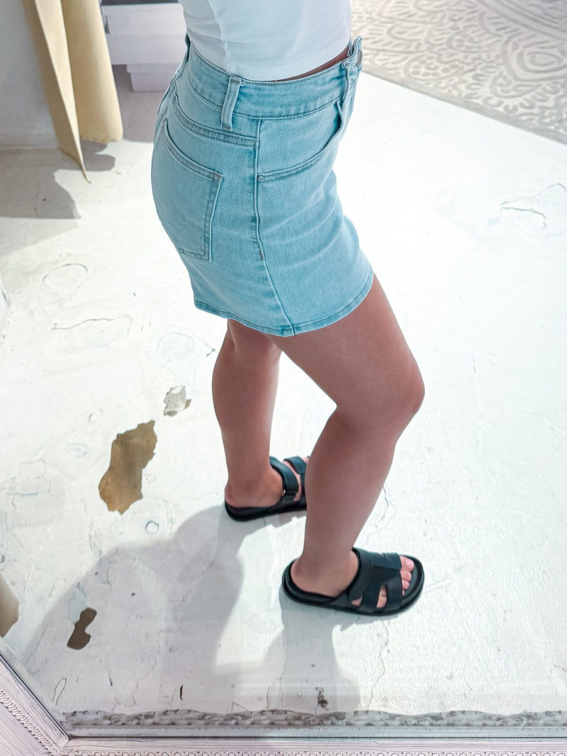 Jeans Short Hellblau