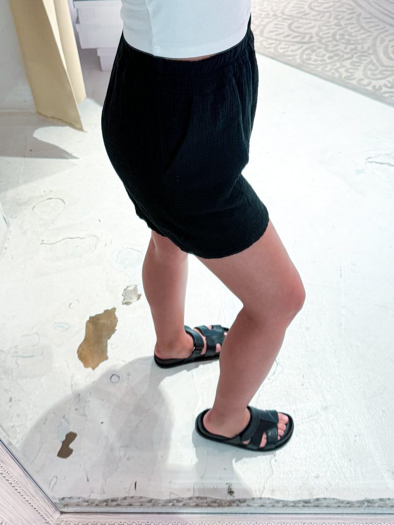 Waffle Short Schwarz