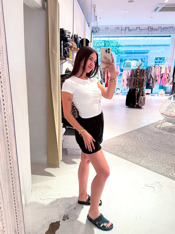 Waffle Short Schwarz