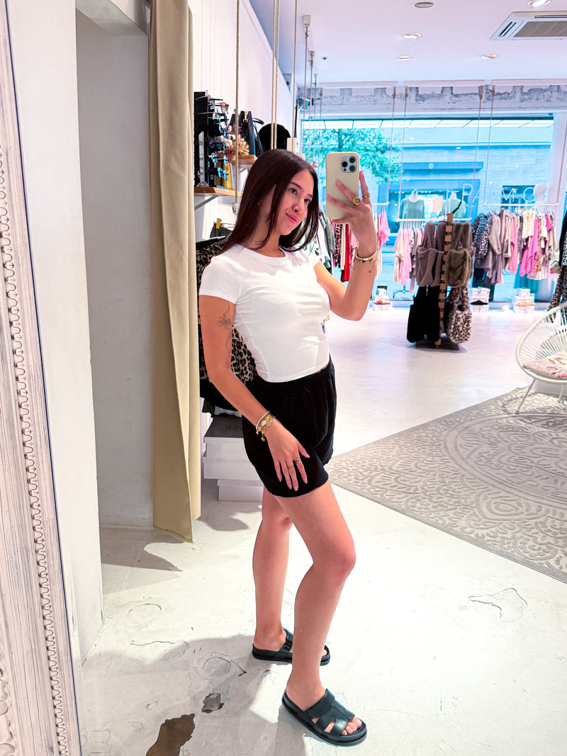 Waffle Short Schwarz
