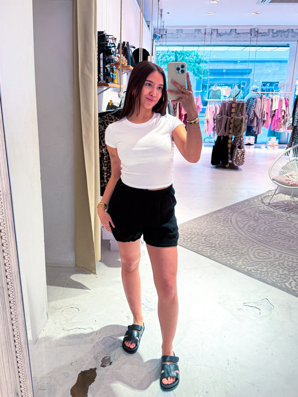 Waffle Short Schwarz