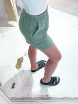 Waffle Short Olive