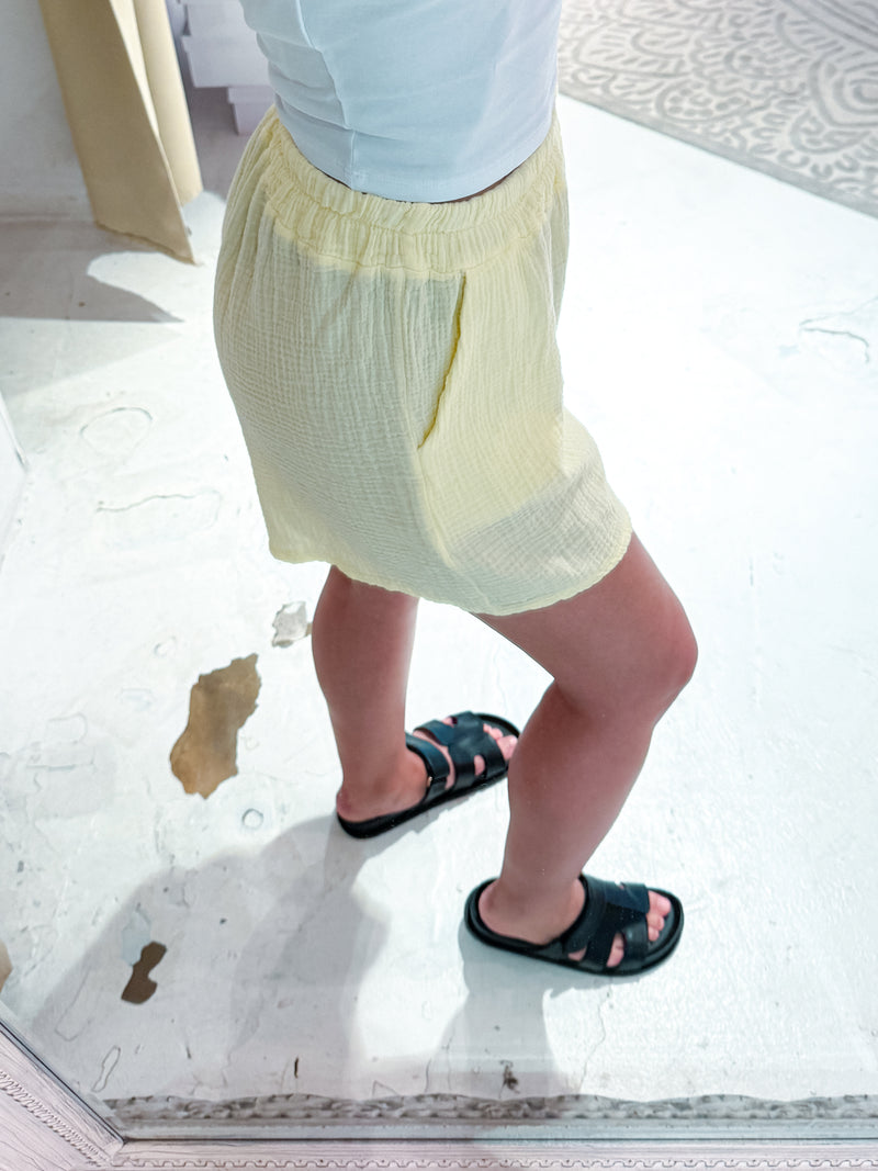 Waffle Short Gelb