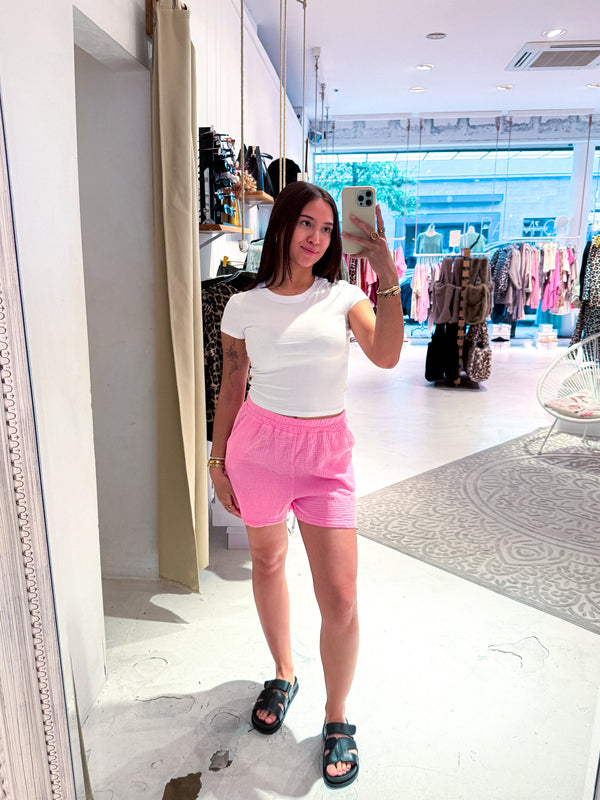 Waffle Short Pink