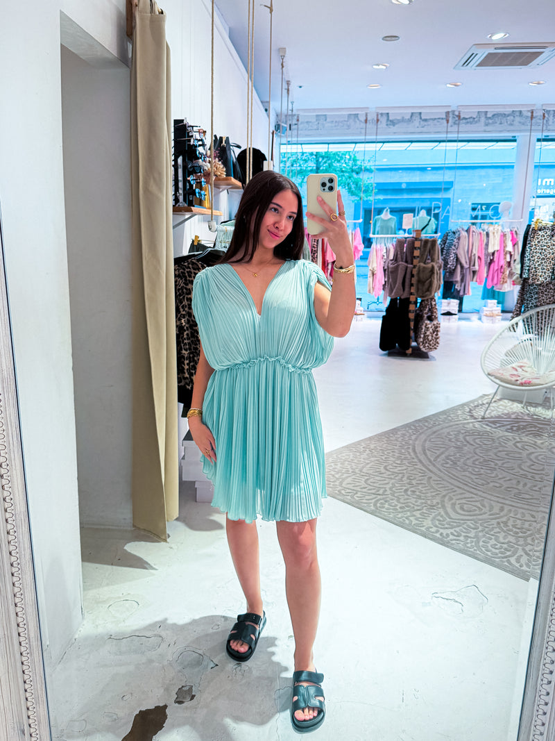 Plissee Kleid Mint