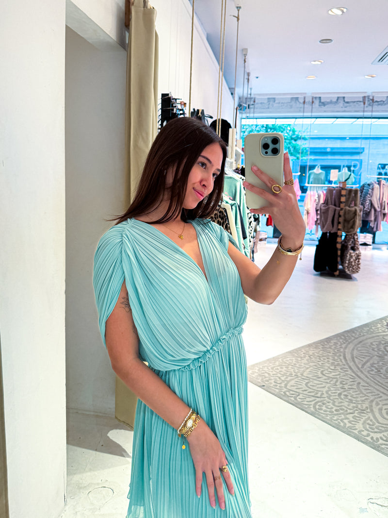 Plissee Kleid Mint