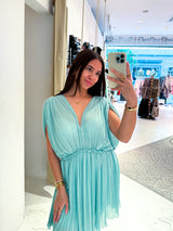 Plissee Kleid Mint