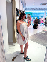 Waffle Kleid Beige