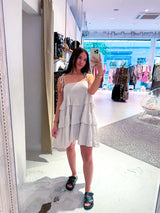 Waffle Kleid Beige