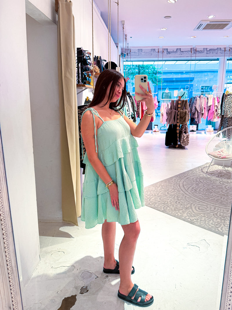 Waffle Kleid Mint