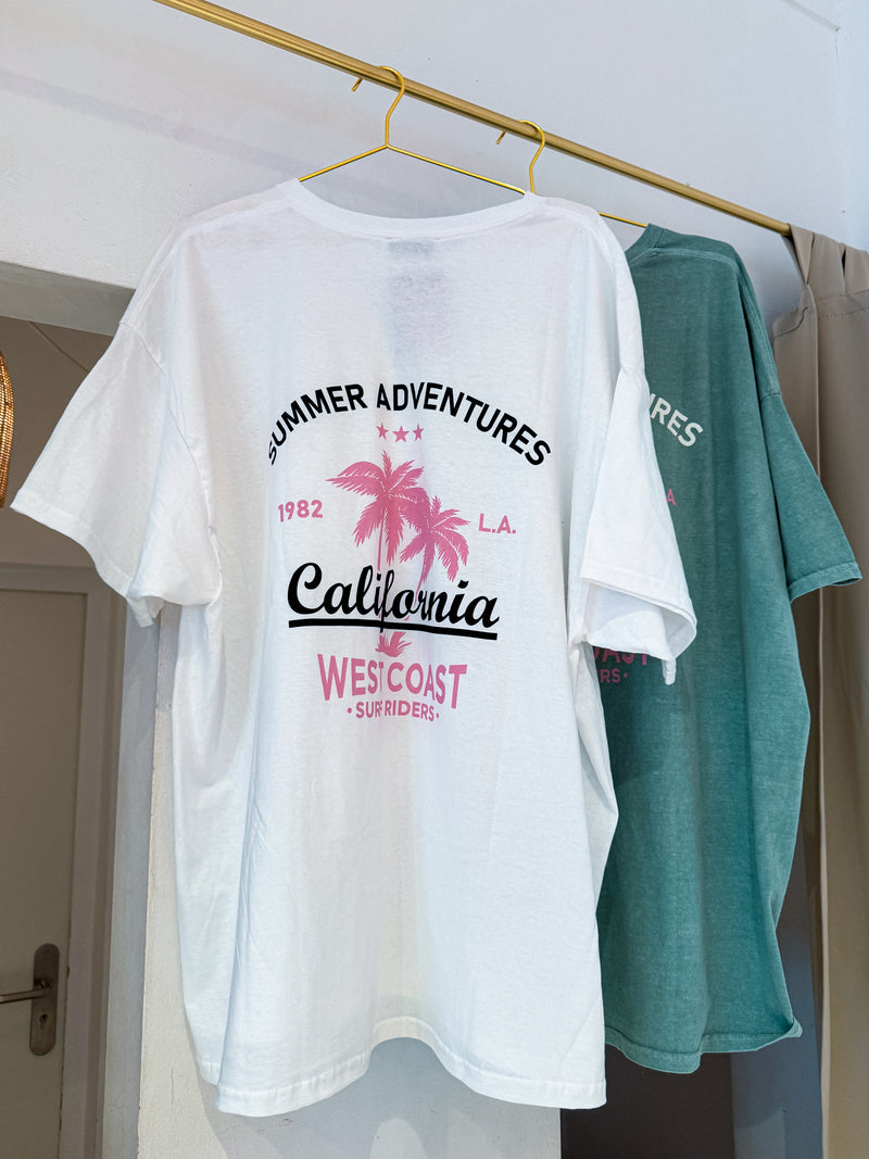 California Oversized Tee Weiß