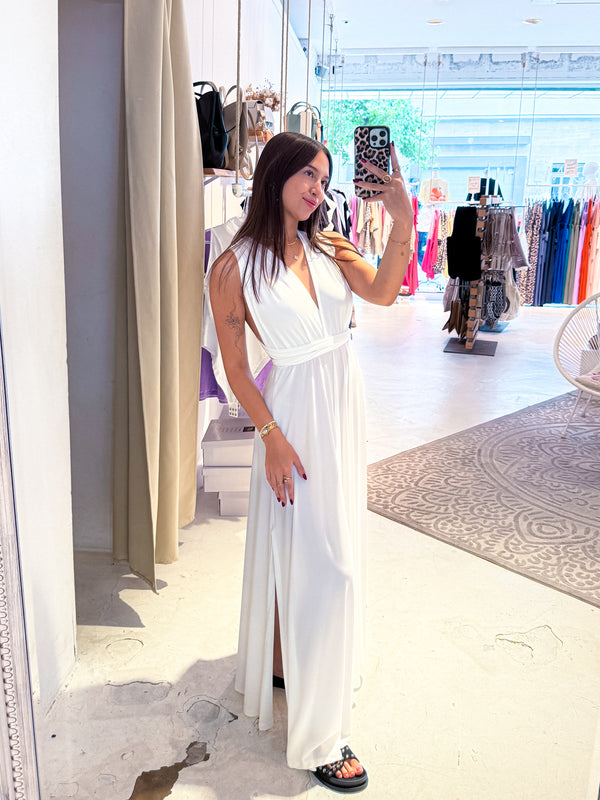Wickel-Kleid Weiß