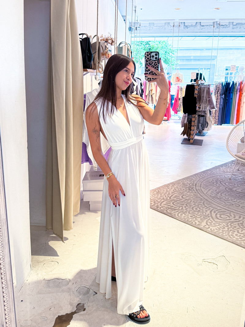 Wickel-Kleid Weiß