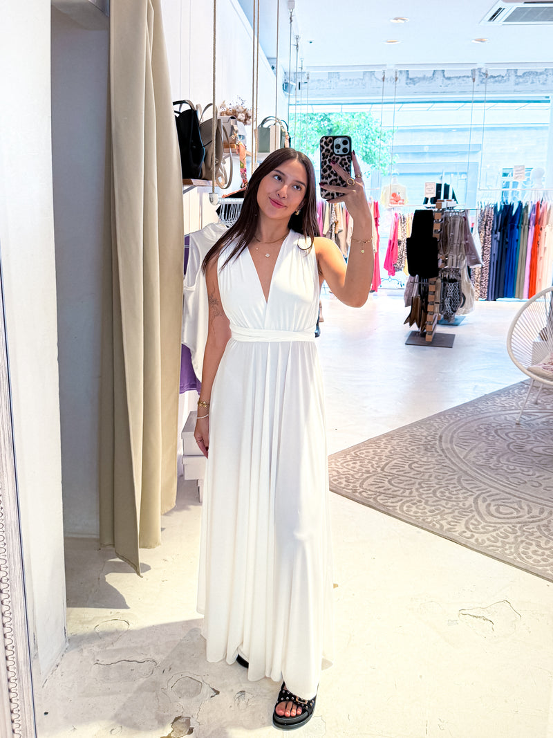 Wickel-Kleid Weiß