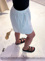 Leinen Short Beige