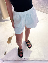 Leinen Short Beige