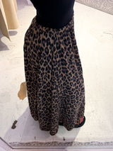 Maxi Waffle Rock mit Leomuster Camel
