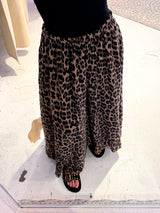 Maxi Waffle Rock mit Leomuster Camel