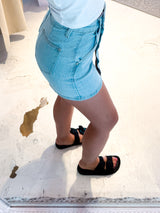 Jeans Hosenrock Hellblau
