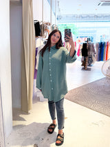 Waffle Bluse Olive