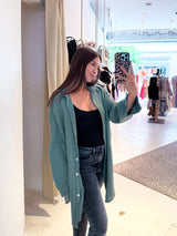 Waffle Bluse Olive