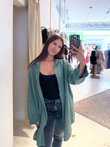 Waffle Bluse Olive