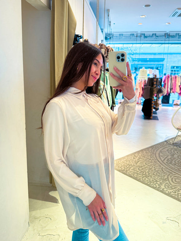 Long Bluse Creme