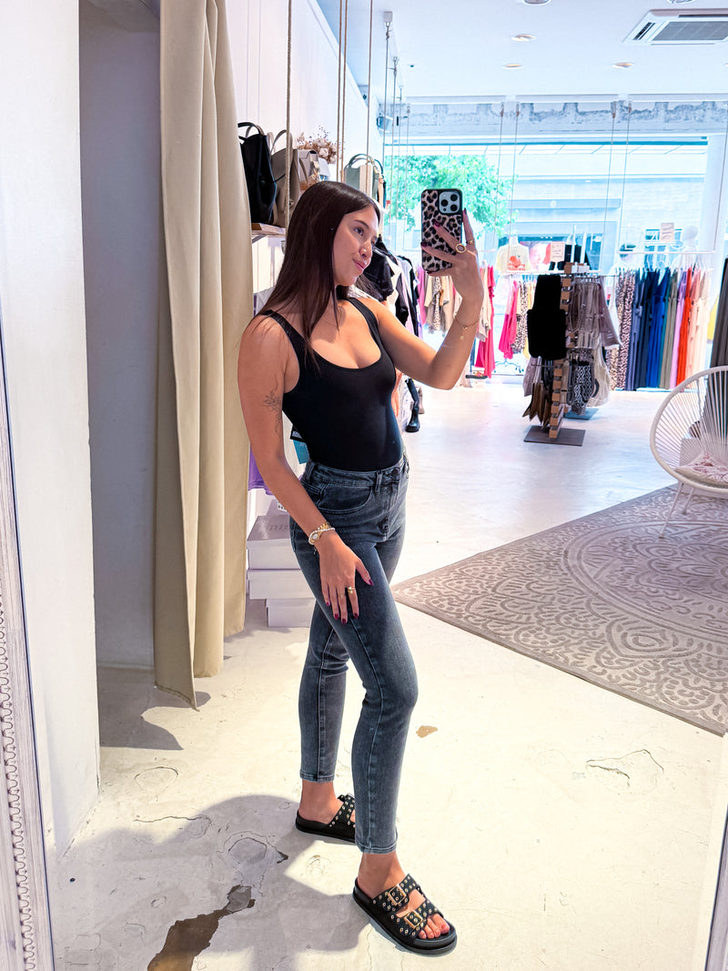 Shiny Rib Body Schwarz