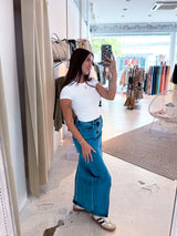Maxi Jeansrock Blau