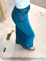 Maxi Jeansrock Blau