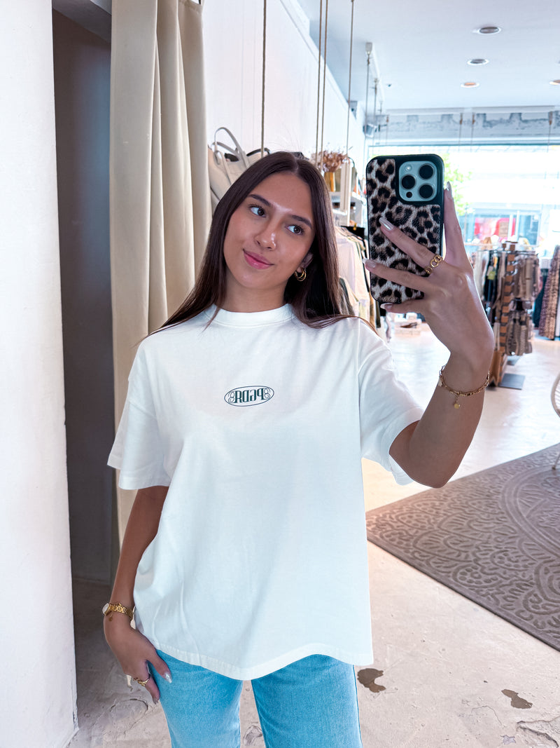 Helena Heavy Oversized Tee Washed Warm White