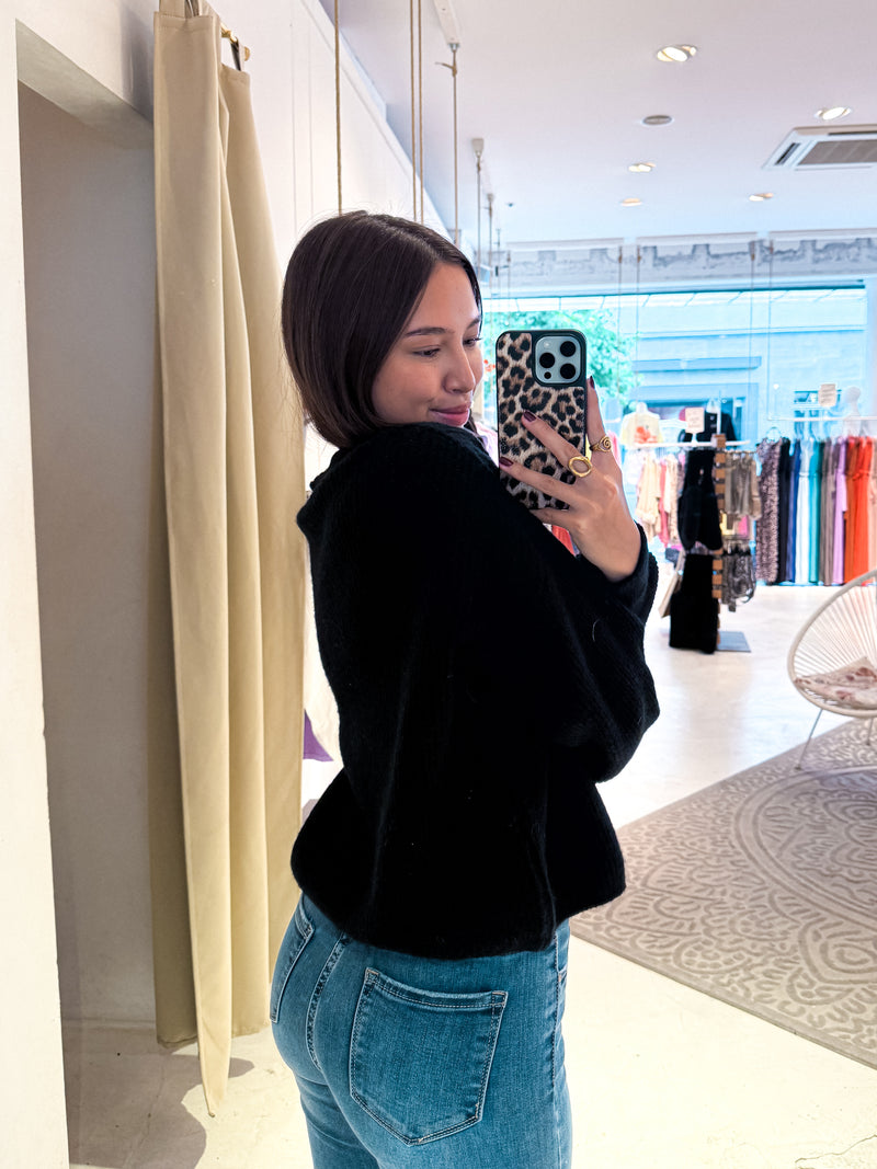 Strickjacke Schwarz