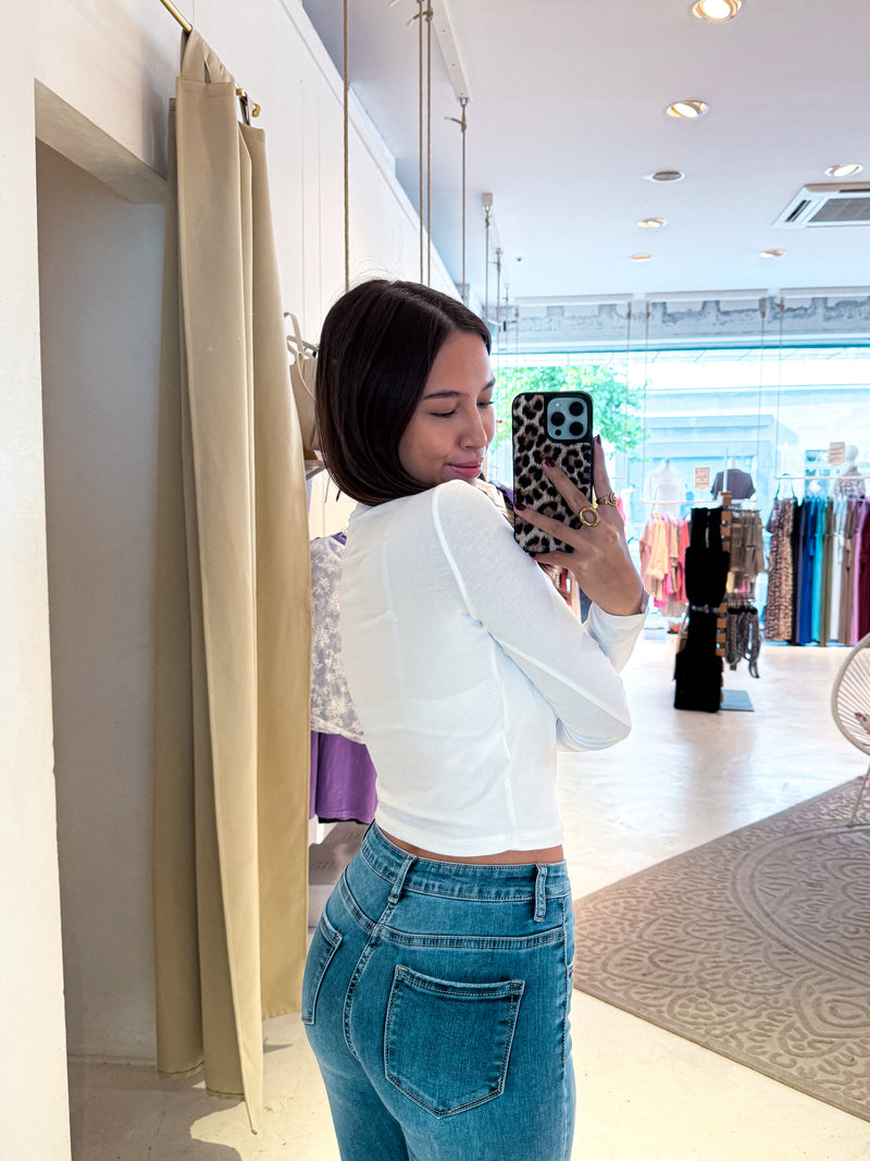 Basic Long Sleeve Weiß