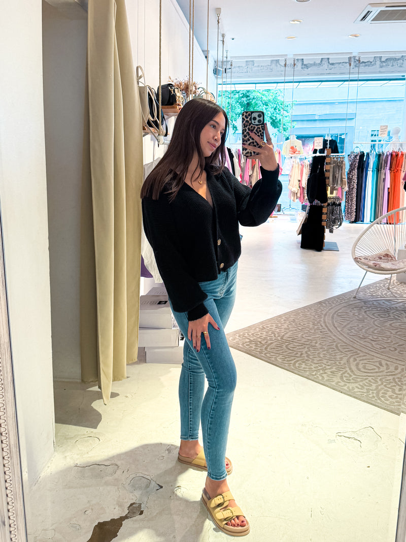 Strickjacke Schwarz