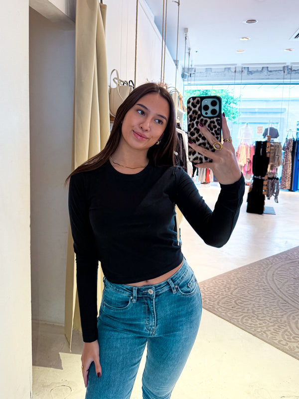 Basic Long Sleeve Schwarz