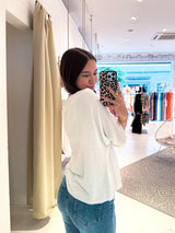 Dünner Strickpullover Weiß