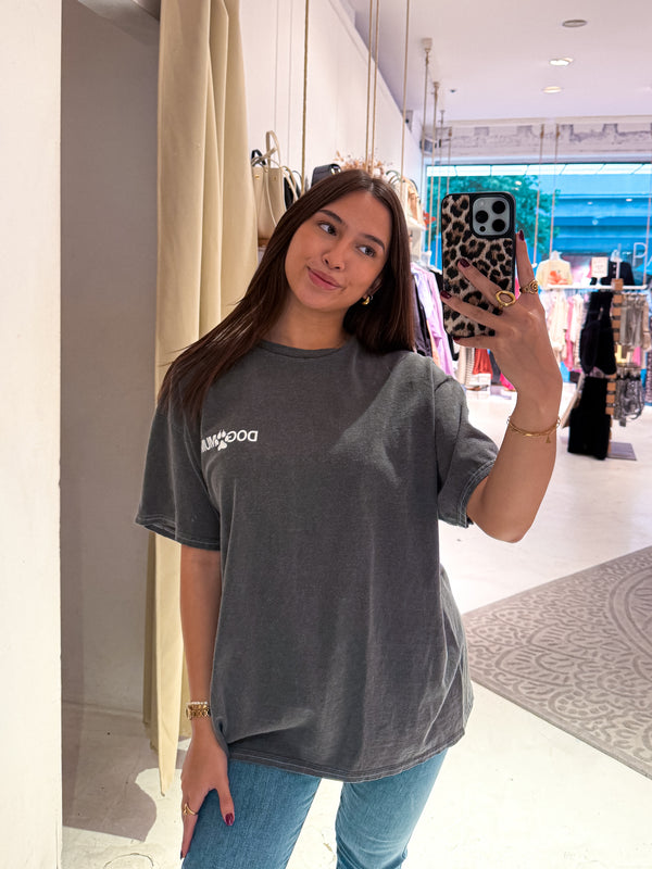 Dog Mum Tee Dunkelgrau