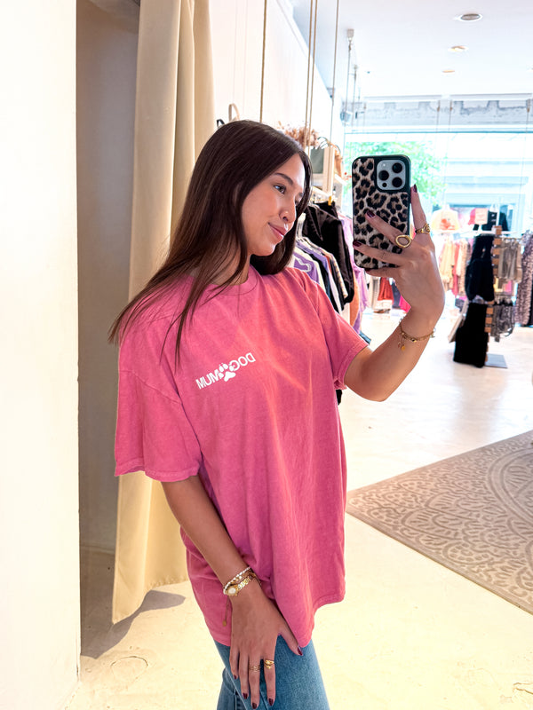 Dog Mum Tee Pink