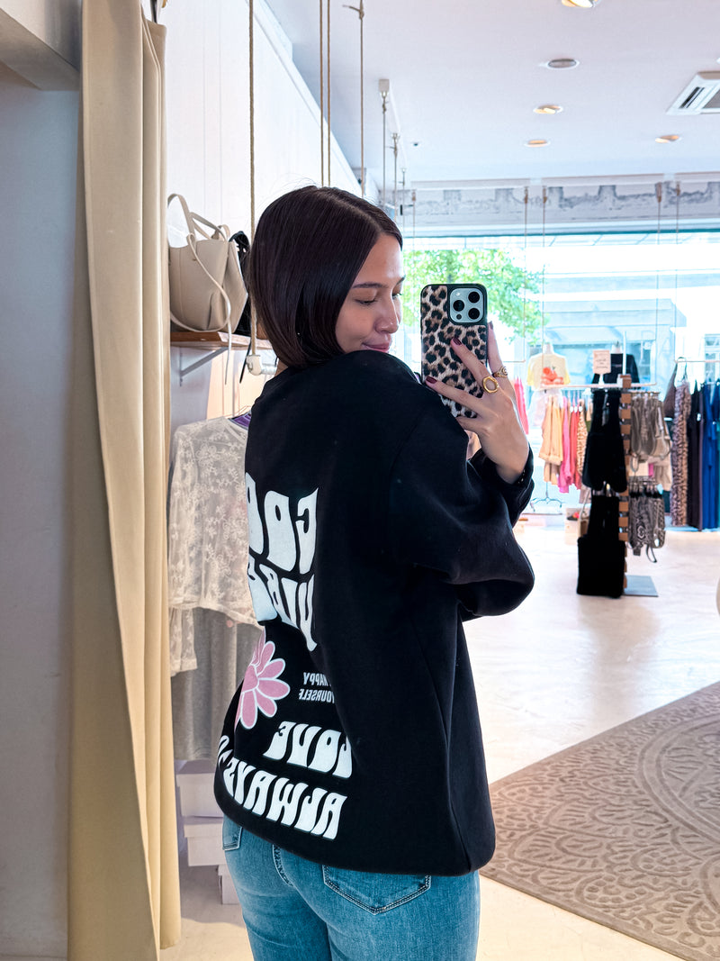 Good Vibes Only Crew Neck Schwarz