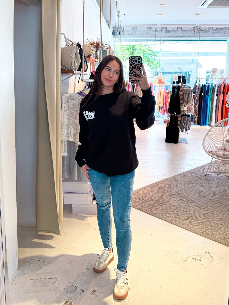 Good Vibes Only Crew Neck Schwarz